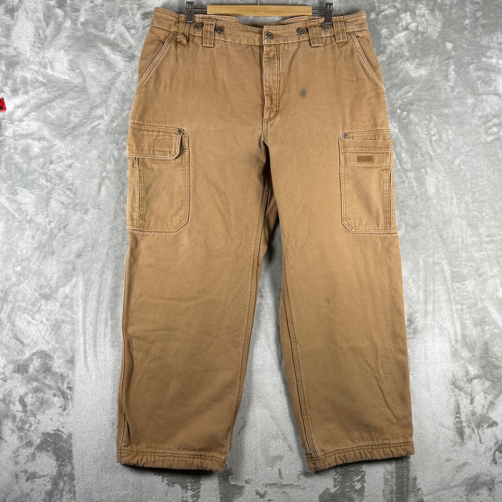 Duluth Trading Co Fire Hose Fleece Lined Cargo Pants Men 40x30 34513